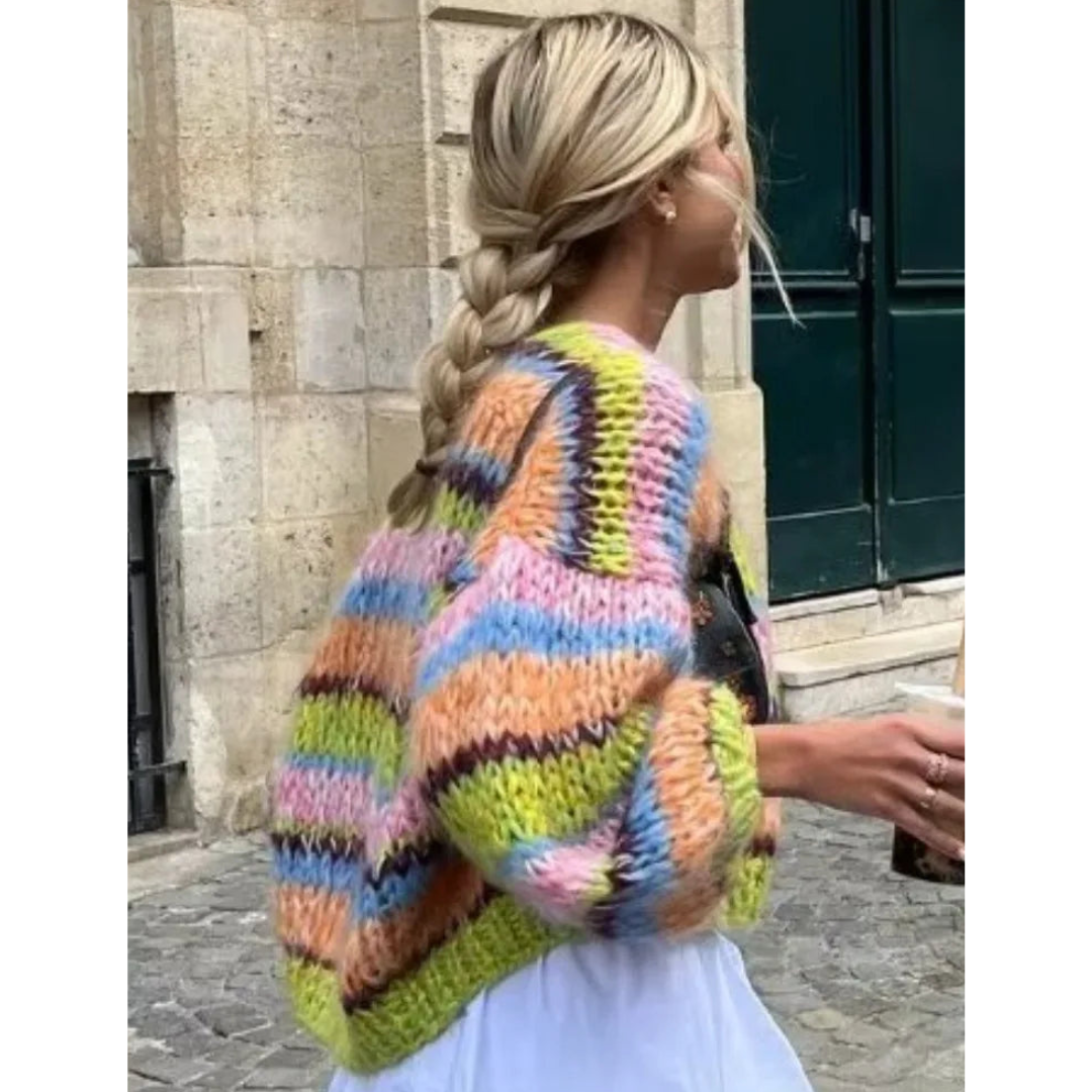 Zarela | Cardigan | Cardigans for Women, Womens Jumpers | Multi-Color, Loose Fit-3