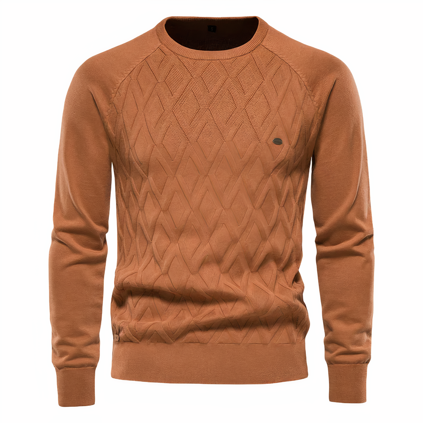 Adam | Men's Sweater | Men's Turtleneck, Size M, Diamond Pattern-3