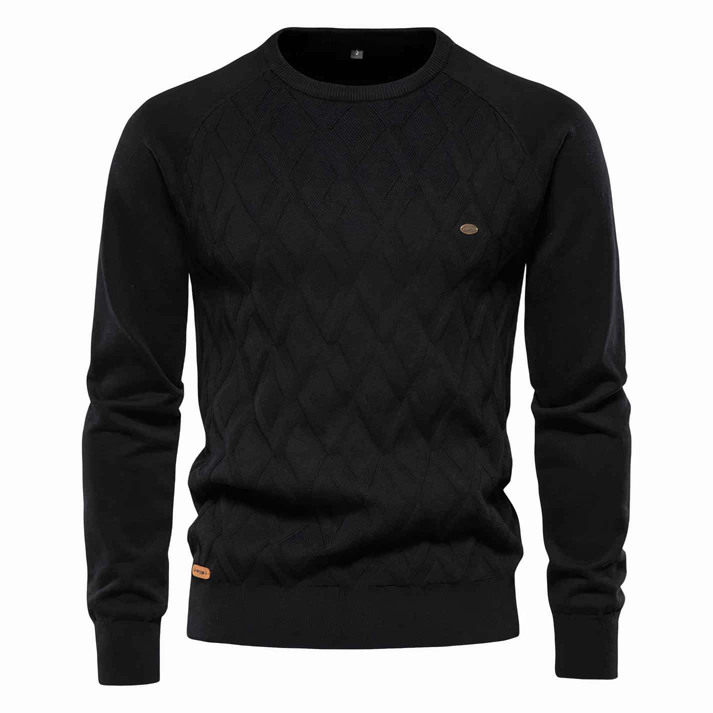 Adam | Men's Sweater | Men's Turtleneck, Size M, Diamond Pattern-4