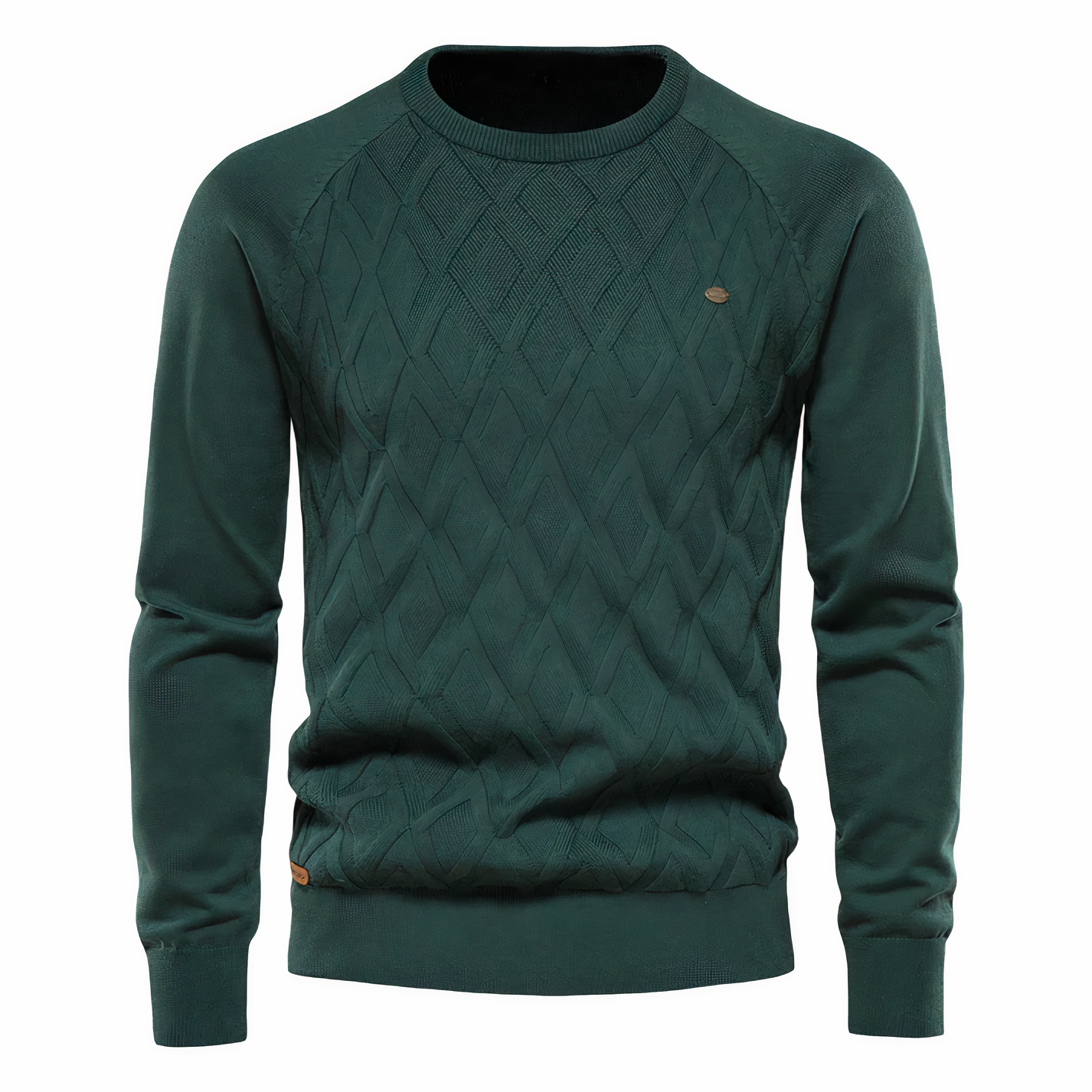 Adam | Men's Sweater | Men's Turtleneck, Size M, Diamond Pattern-5