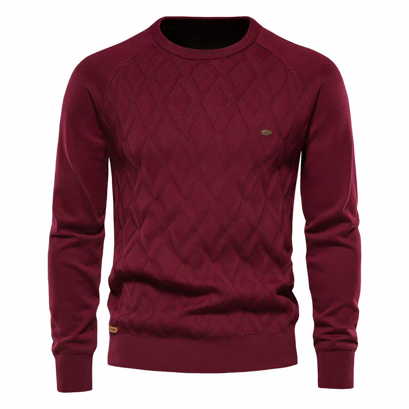 Adam | Men's Sweater | Men's Turtleneck, Size M, Diamond Pattern-1