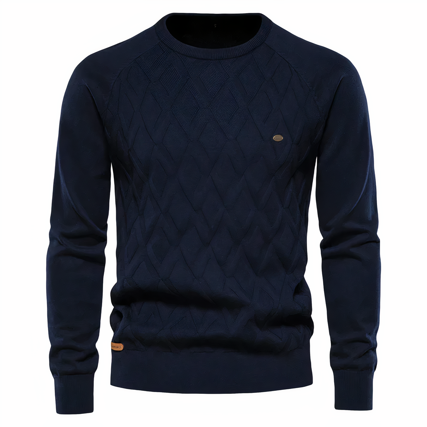Adam | Men's Sweater | Men's Turtleneck, Size M, Diamond Pattern-6