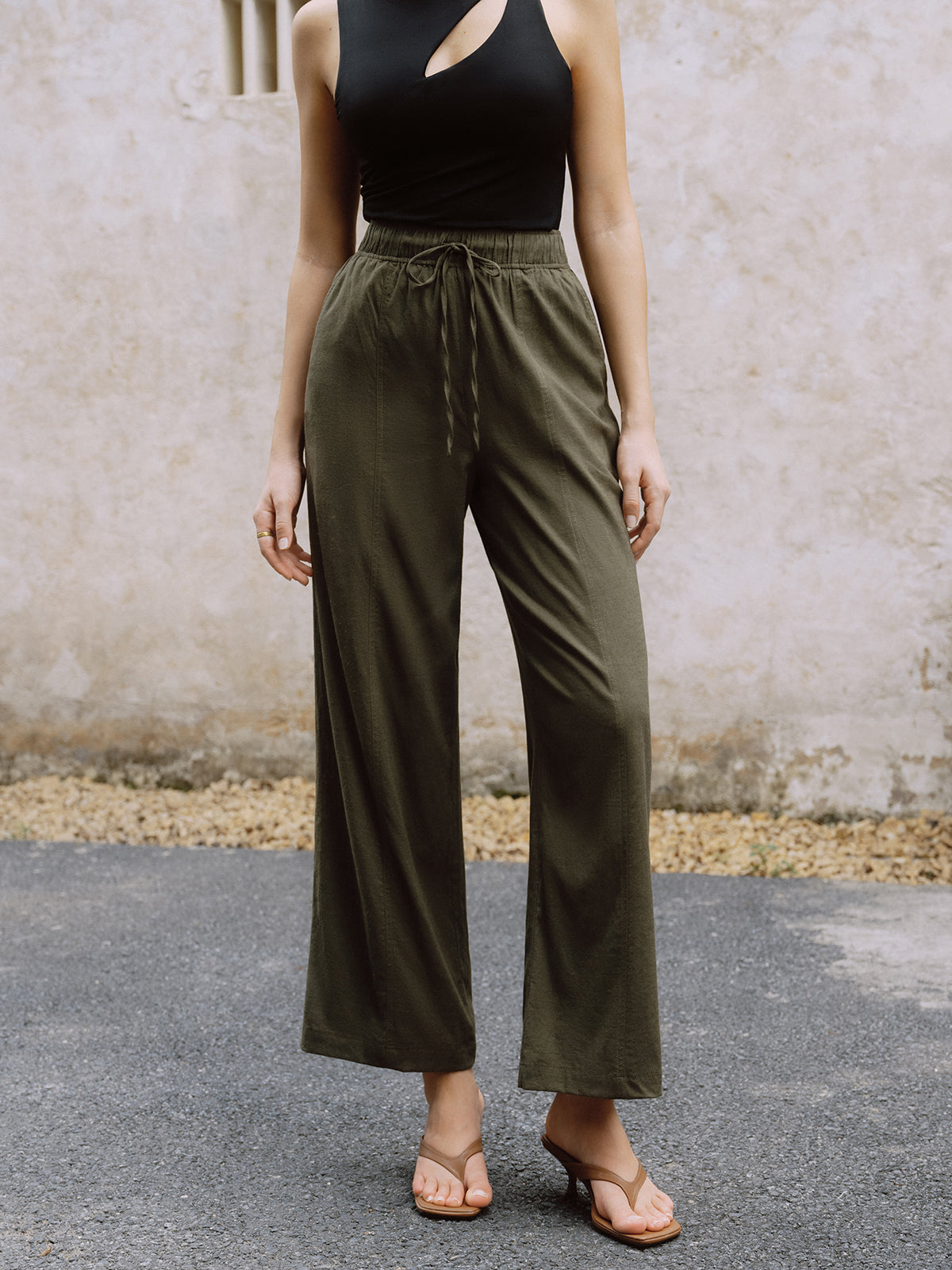 Heidi | Wide Leg Pants | Black Pants | Trousers-1