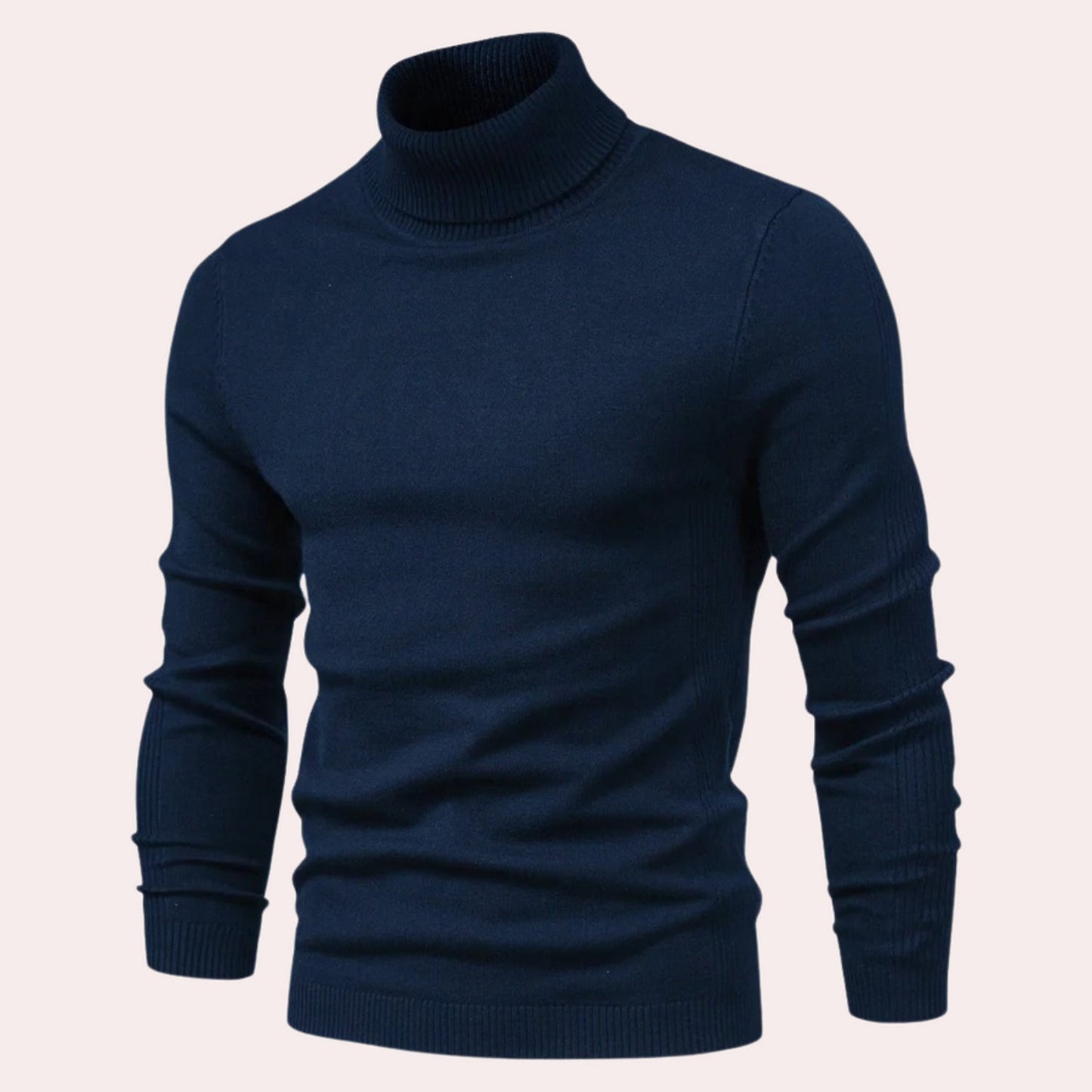 Ethan | Mens Turtleneck Sweater | Dark Red | Roll Neck Jumper, Soft Cotton-6