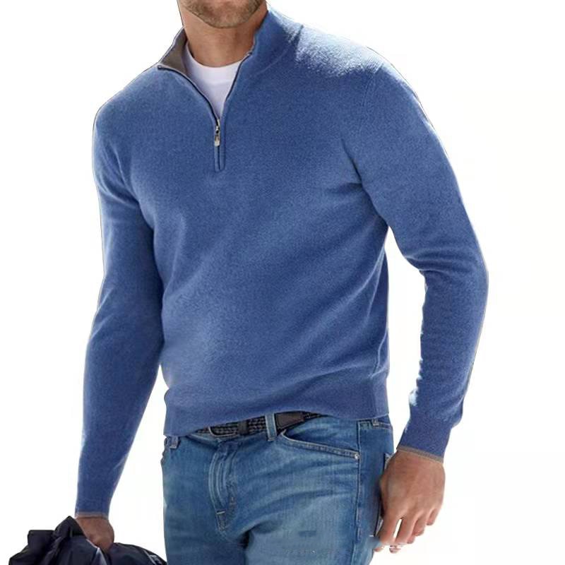 Marius | Men's Quarter Zip Sweater | Black, Large | Men's Sweater, Half Zip Sweater-4