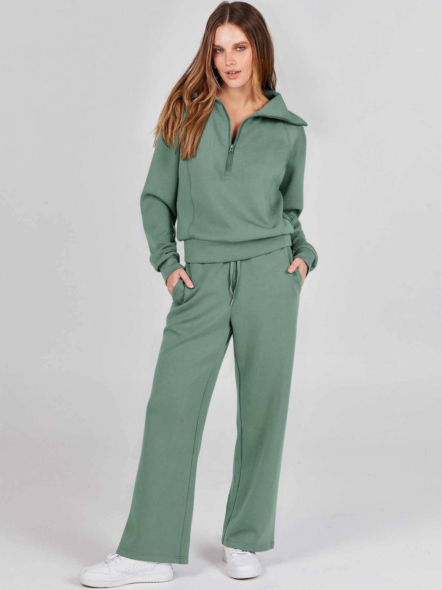 Variant image for Ellen | Sweater and Pants Set | Casual Wear, Modern Style | Grey | Size S, M, L, XL-6