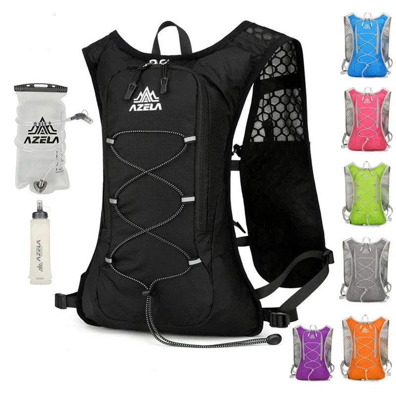 Unisex Hydration Pack Black 8L Adjustable Lightweight for Running Hiking-1