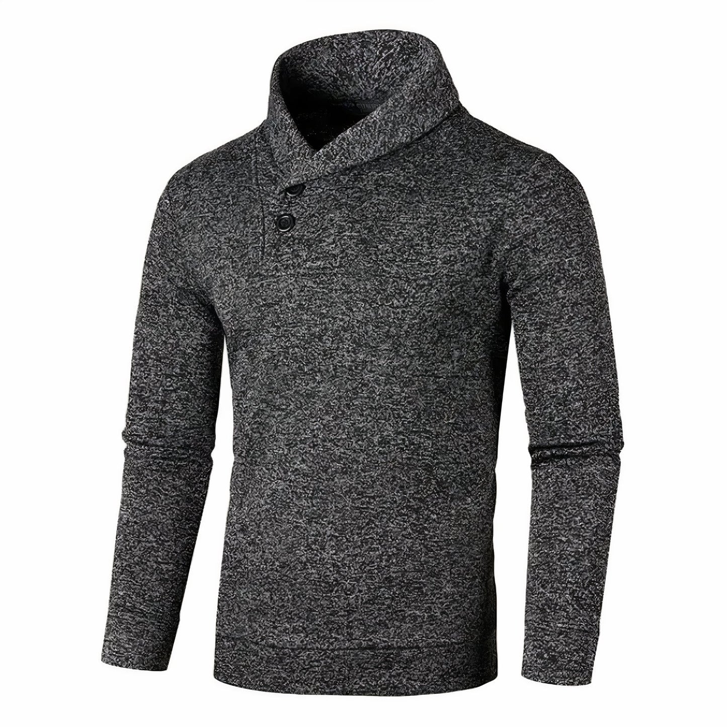 Tripp | Men's Half Zip Sweater | Cashmere Blend, Slim Fit, Charcoal-5