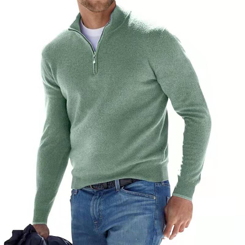 Marius | Men's Quarter Zip Sweater | Black, Large | Men's Sweater, Half Zip Sweater-3