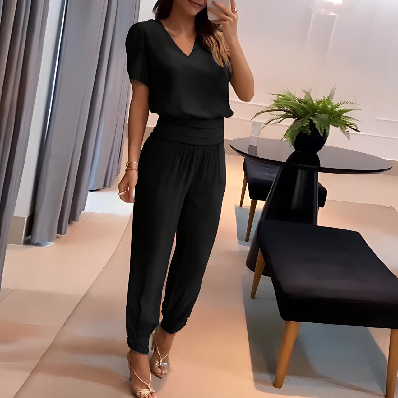 Variant image for Alexandra Blouse and Pants Set - Chic Style and Ultimate Comfort-16