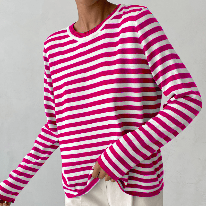 Variant image for Dagmar | Sweater | Sweaters for Women, Striped, Loose Fit-16