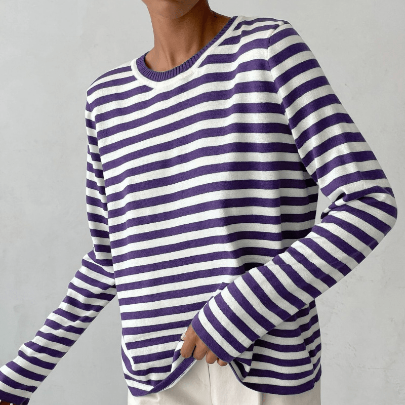 Variant image for Dagmar | Sweater | Sweaters for Women, Striped, Loose Fit-19