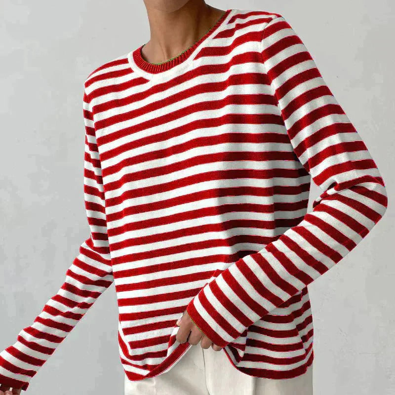 Variant image for Dagmar | Sweater | Sweaters for Women, Striped, Loose Fit-10