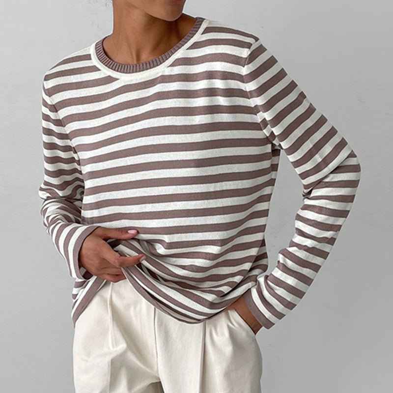 Variant image for Dagmar | Sweater | Sweaters for Women, Striped, Loose Fit-4