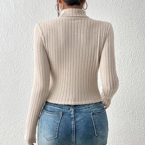 Ofelia | Turtleneck Sweater | Black Turtleneck, Size M-4