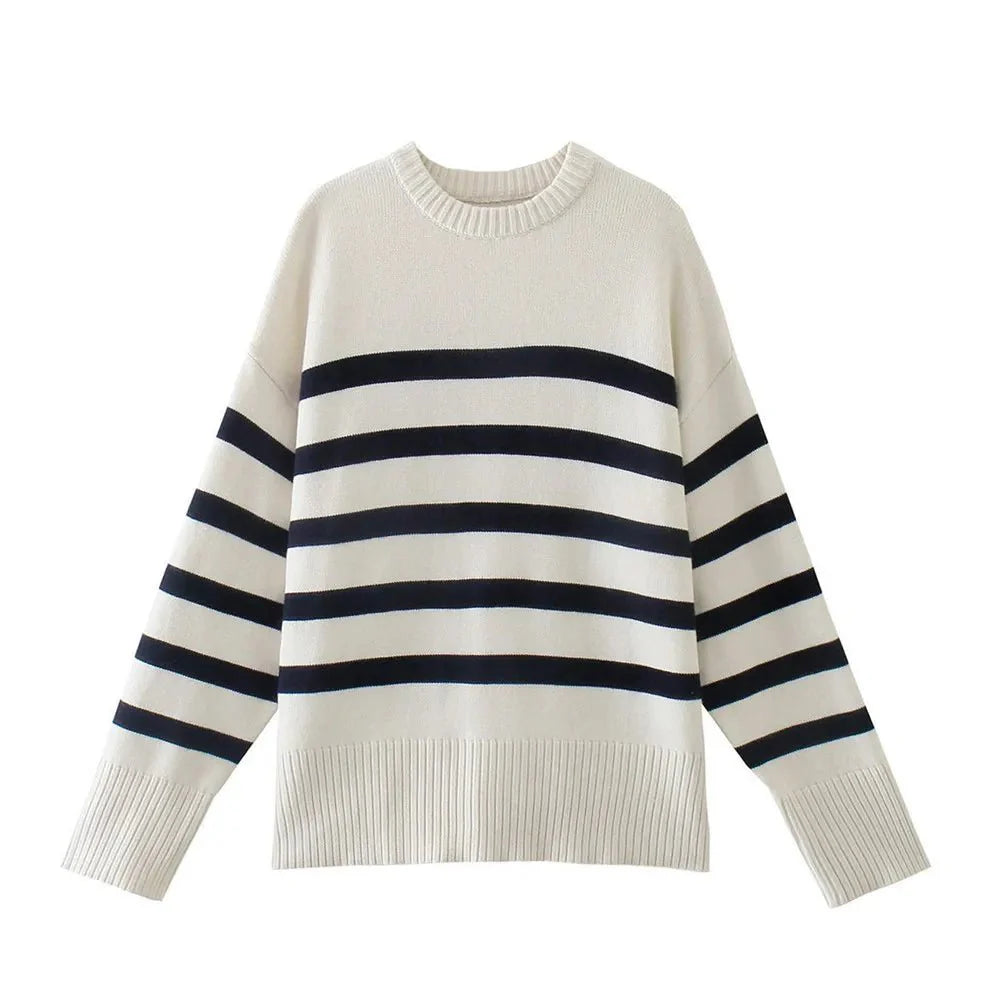 Variant image for Rosalind | Women's Sweater | Oversized Sweater, Multi-Stripe, Size M-1