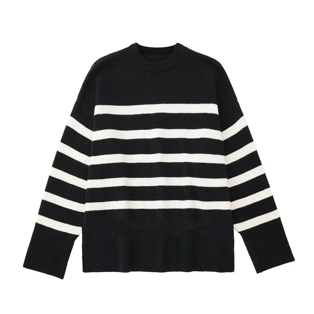 Variant image for Rosalind | Women's Sweater | Oversized Sweater, Multi-Stripe, Size M-4