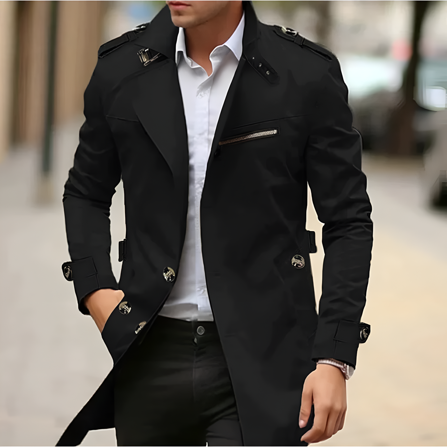 Lee | Stylish Elegant Trench Coat for Men - Image 5