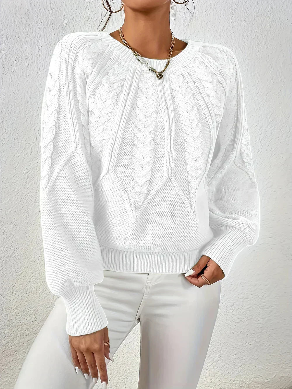 Variant image for Alyssa | Cable-Knit Sweater | Sweaters for Women, Warm Sweater, Size M-21