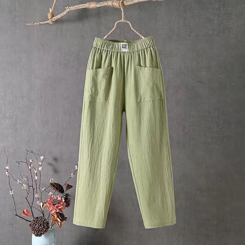 Variant image for Emily | Linen Pants | Cotton Pants | Elastic Waistband-25