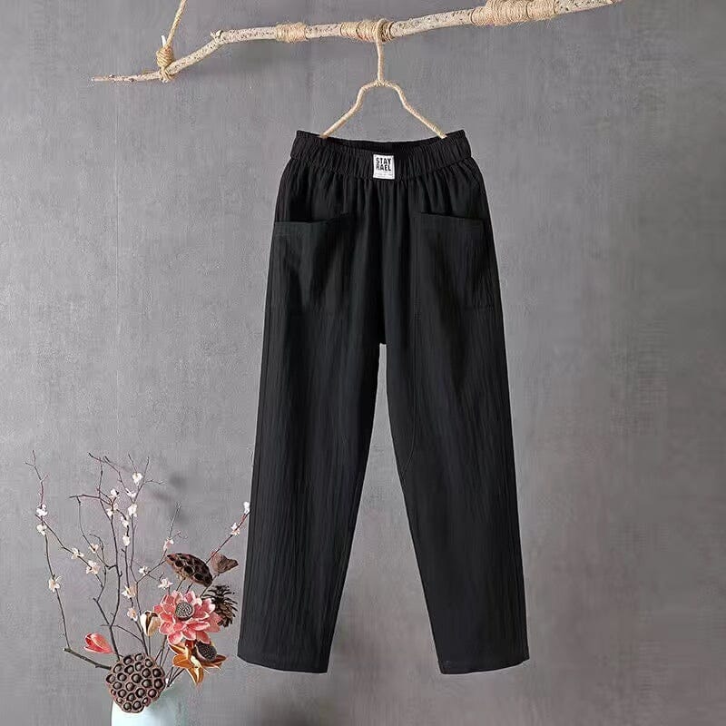 Variant image for Emily | Linen Pants | Cotton Pants | Elastic Waistband-33