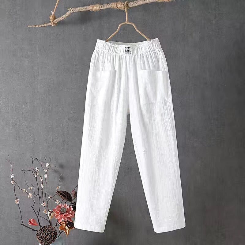 Emily | Linen Pants | Cotton Pants | Elastic Waistband-1