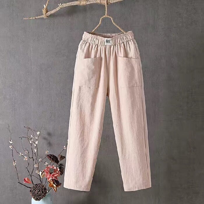 Variant image for Emily | Linen Pants | Cotton Pants | Elastic Waistband-41