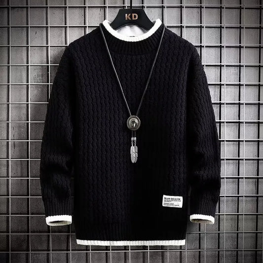Nolan | Men's Sweater | Quarter Zip Sweater, Cozy Knit, Size M, Grey-2