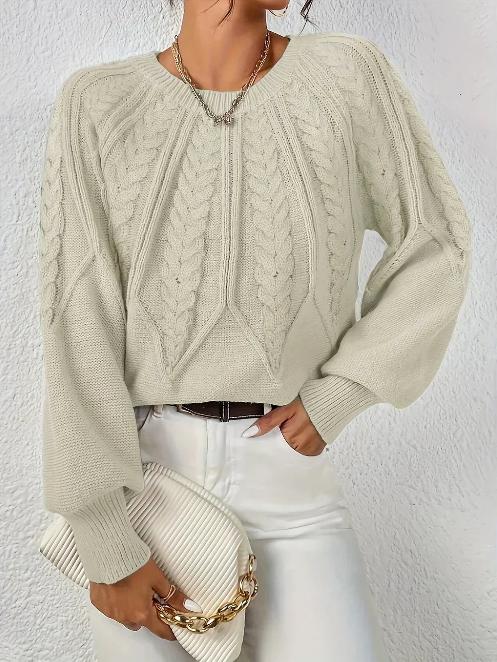 Alyssa | Cable-Knit Sweater | Sweaters for Women, Warm Sweater, Size M-3