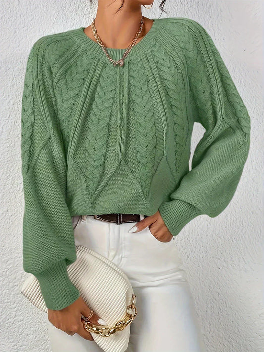 Alyssa | Cable-Knit Sweater | Sweaters for Women, Warm Sweater, Size M-1