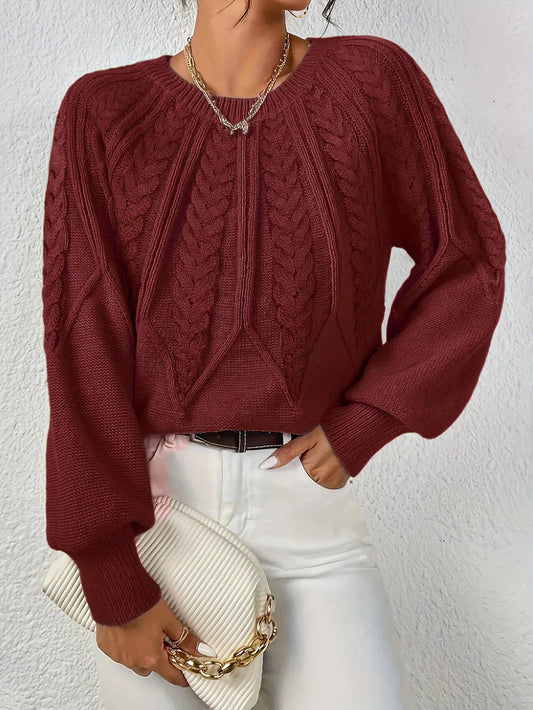 Alyssa | Cable-Knit Sweater | Sweaters for Women, Warm Sweater, Size M-2