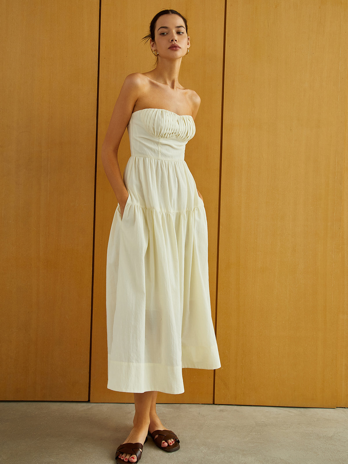 Heidi | White Midi Dress | Pink Midi Dress | Midi Dresses For Women-6
