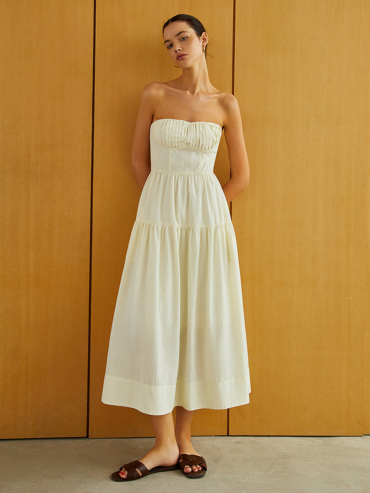 Heidi | White Midi Dress | Pink Midi Dress | Midi Dresses For Women-4