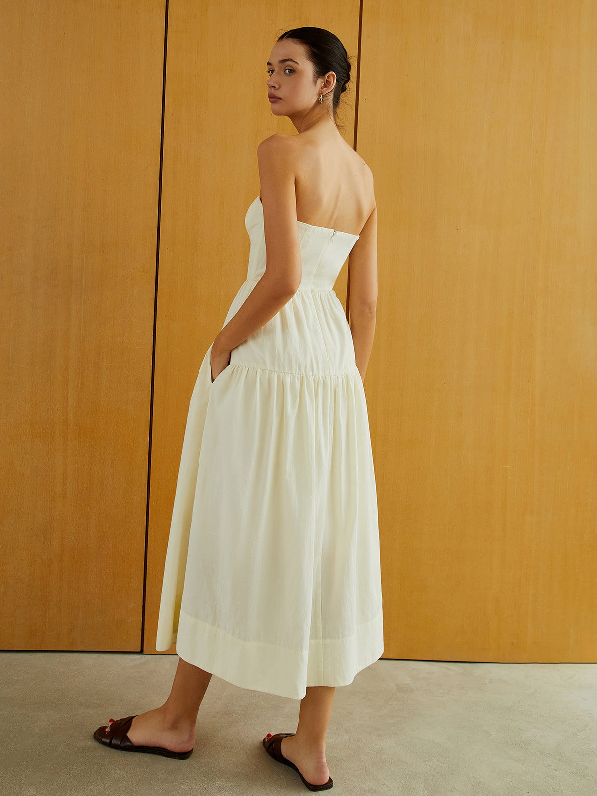 Heidi | White Midi Dress | Pink Midi Dress | Midi Dresses For Women-2