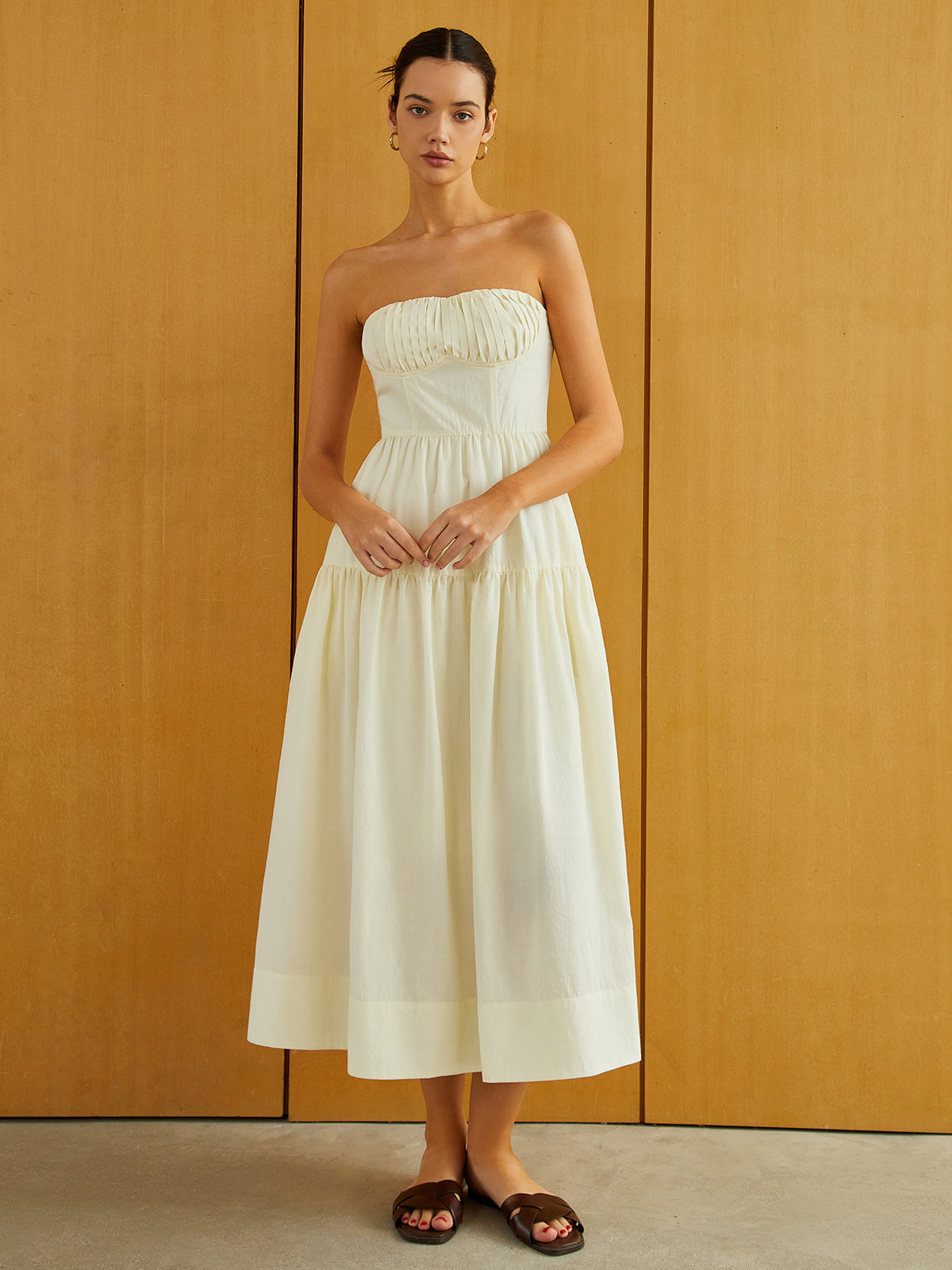 Heidi | White Midi Dress | Pink Midi Dress | Midi Dresses For Women-1