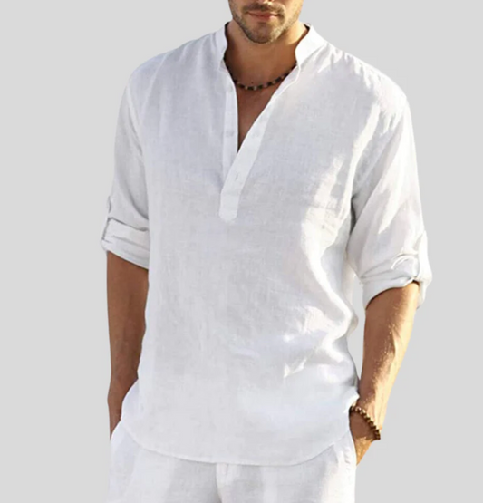Ethan | Men's Shirt | Casual Henley Style | Comfortable Everyday Wear-1