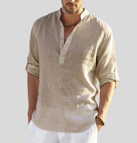 Ethan | Men's Shirt | Casual Henley Style | Comfortable Everyday Wear-2