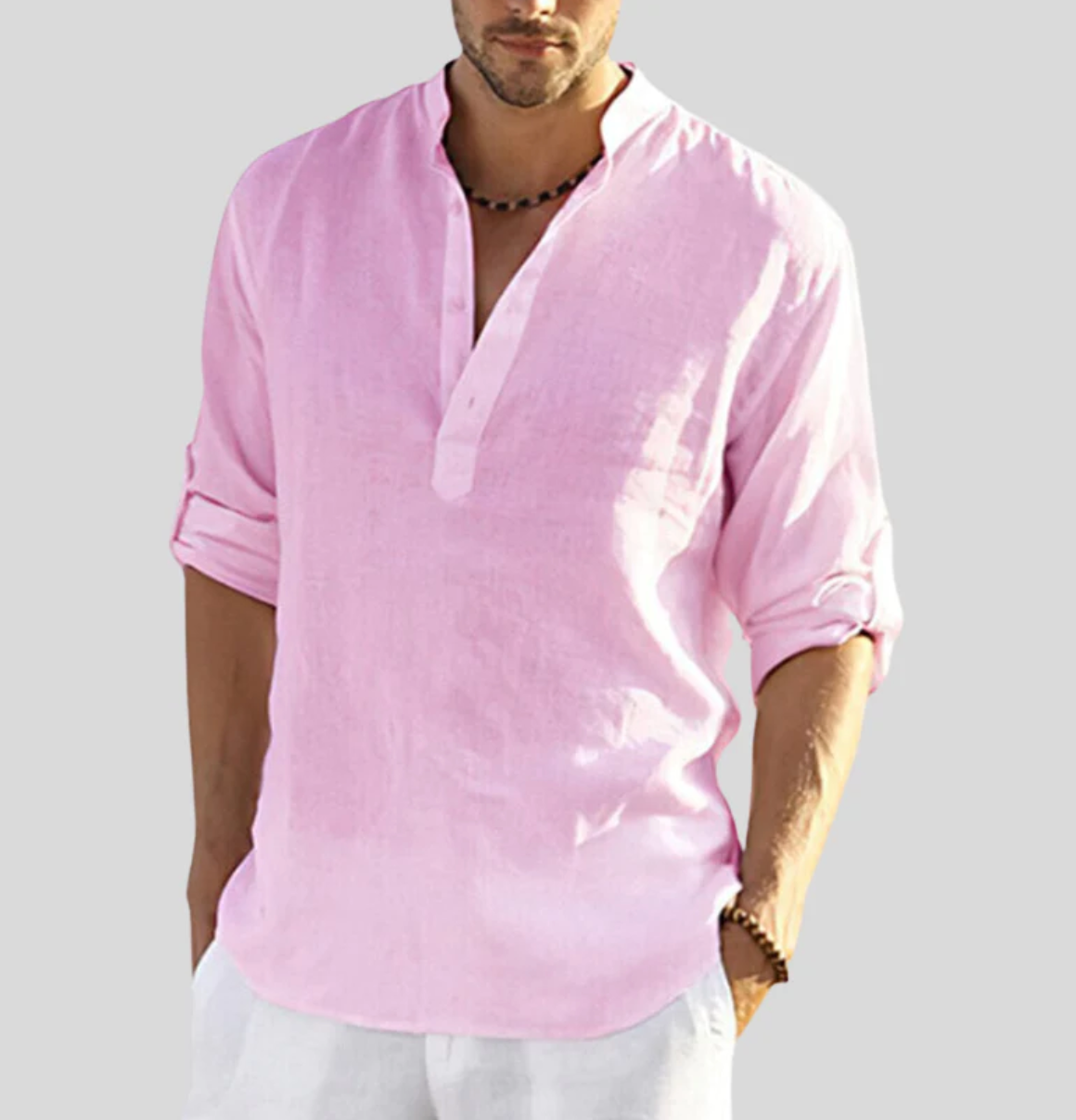 Variant image for Ethan | Men's Shirt | Casual Henley Style | Comfortable Everyday Wear-49