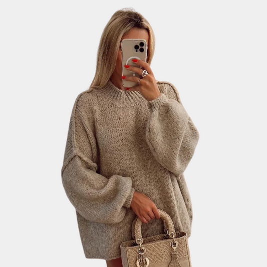 Emma | Pullover Sweater | Cozy Knit, Relaxed Fit | Black, Size M-2