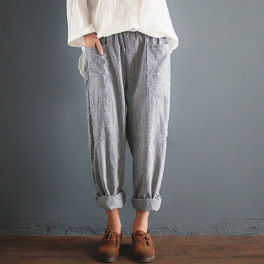 Heidi | White Linen Pants | Linen Pants Women | Women's Trousers-1