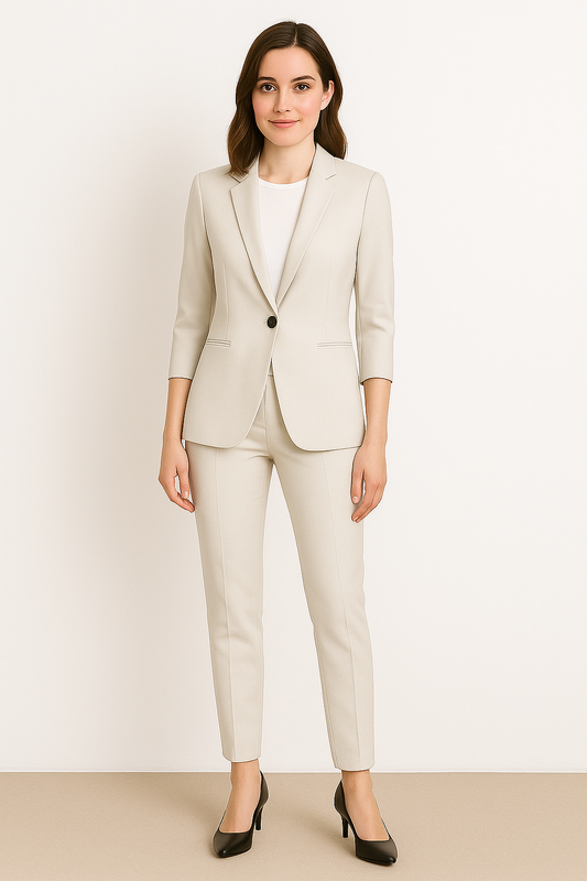 Karoline | Blazer Set | Elegant Office Wear, Stylish Everyday Outfit | Black, Size M-2