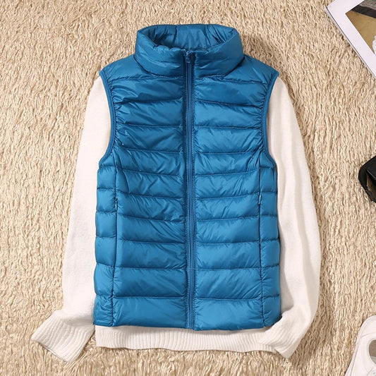 Women's Puffer Vest Black Size M Ultra-Light Down-3