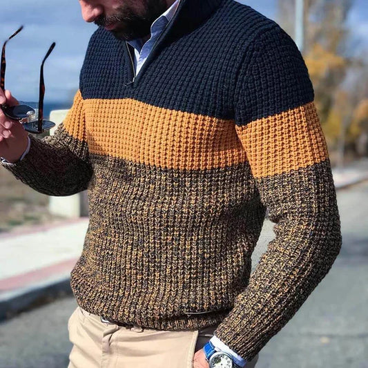 Theodoor | Knitted Sweater | Mens Jumpers, Black, Size M-1