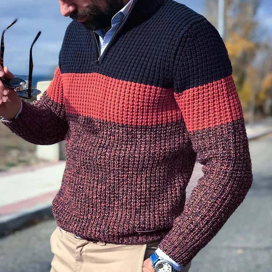 Theodoor | Knitted Sweater | Mens Jumpers, Black, Size M-2