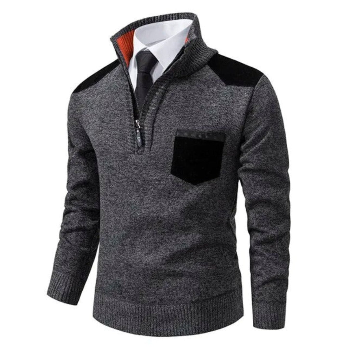 Mason | Men's Half Zip Pullover | Men's Quarter Zip Jumper, Size Options-4