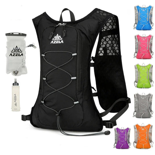 Unisex Hydration Pack Black 8L Adjustable Lightweight for Running Hiking-1