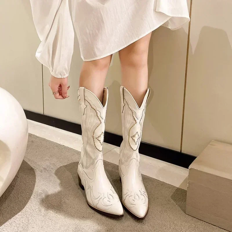 Emily | Cowboy Boots | Black Western Style | Size 6-3
