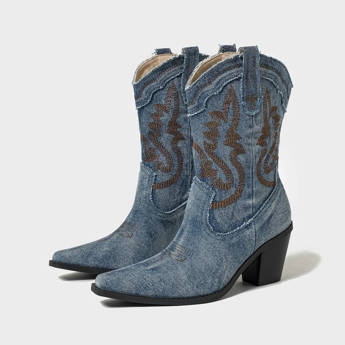Variant image for Emily | Cowboy Boots | Blue, Size 35-42 | Cowboy Boots, Cowgirl Boots-1