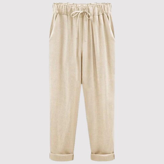 Agnes | Linen Pants Women | Women's Pants | Beige-1