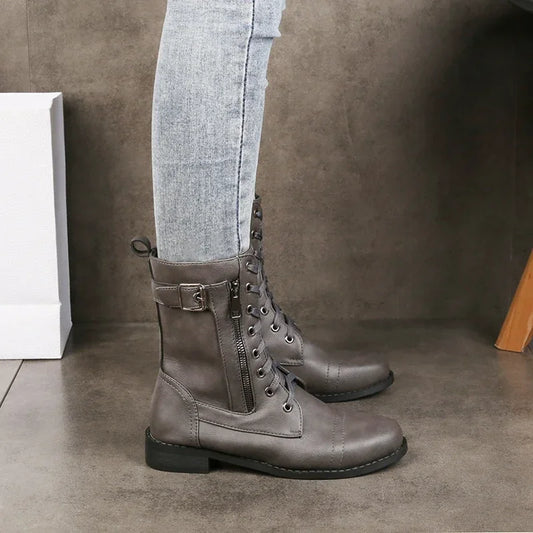 Emily | Women's Motorcycle Boots | Black Boots, Plus Size-2